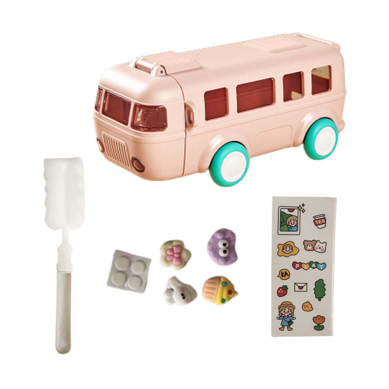 Ioensy - Lindo Y Lindo Botella De Agua Vasos Para Beber Niños Pequeños Coche De Dibujos Animados Niño Rosa