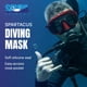 thumbnail image 2 of Máscara de buceo sin marco SCUBA Network Spartacus roja de bajo hierro, 2 of 9