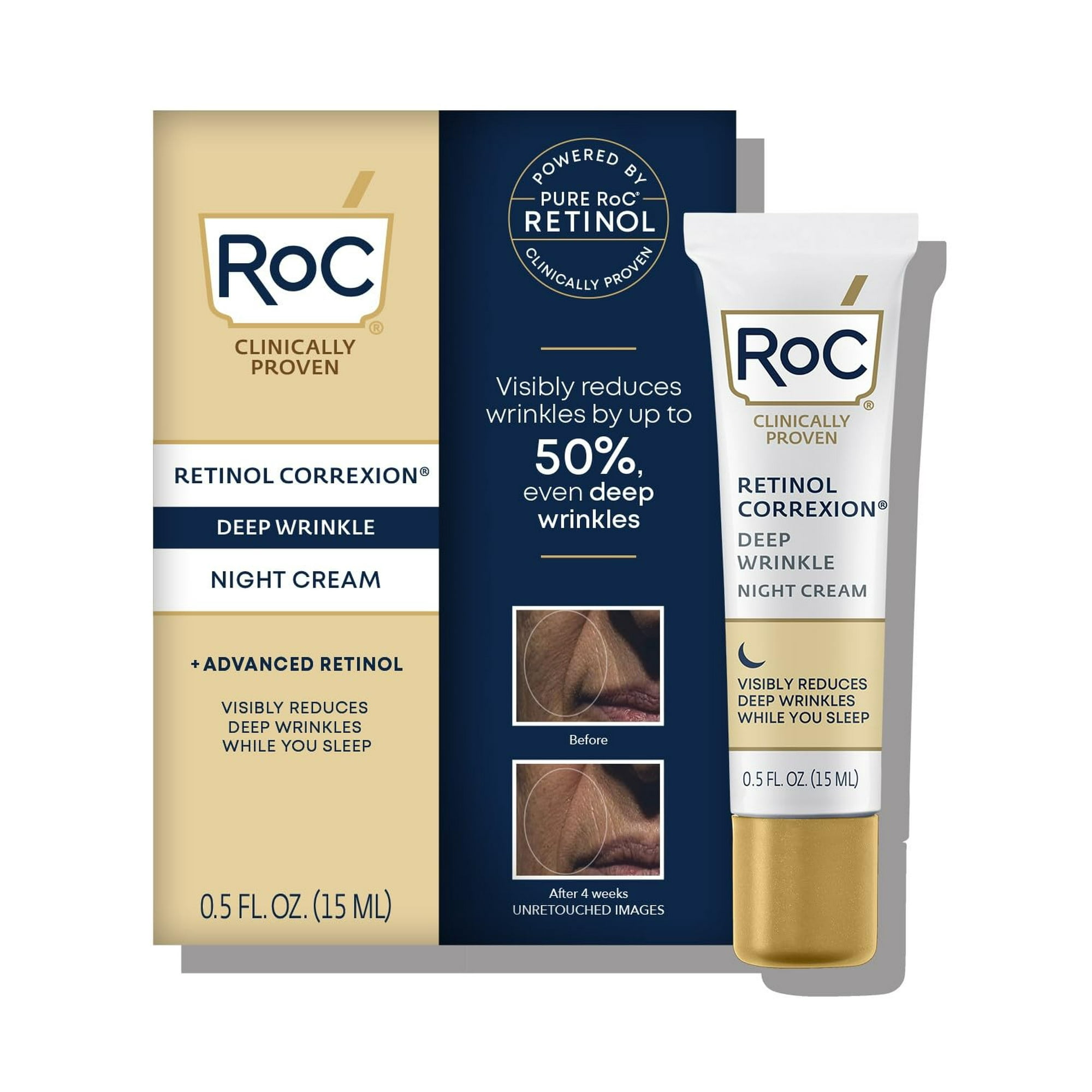 Crema De Noche Roc Retinol Correxion Deep Arrugas Antiedad 15 Ml