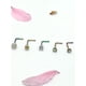thumbnail image 3 of Set 5 Piercing Multicolor Acero Nariz Zirconia Nostril Tipo L, 3 of 5
