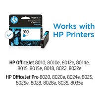 Cartucho De Tinta Cian Hp 910 Original | Funciona Con Hp Officejet Serie 8010, Serie 8020, Hp Officejet Pro 8020, Serie 8030 | Apto Para Instant Ink | 3Yl58An