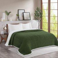 Frazada Andes Chiporro Espiga Verde 2 Plaza