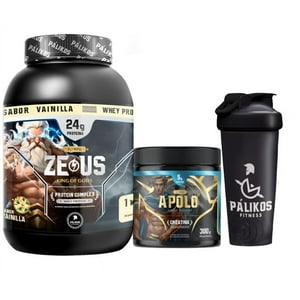 Palikos Fitness - Proteina Zeus Complex 1Kg Vainilla + Creatina Apolo 300G + Shaker