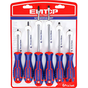 Genérico - Kit Set Juego Destornilladores 6 Piezas Emtop Esst0602