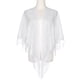 thumbnail image 2 of INSPIRE CHIC Chales y Envolventes para Vestidos de Noche, Bufandas Triangulares de Encaje con Flecos para Boda Fiesta Formal 70.9"x27.6" Blanco, 2 of 5