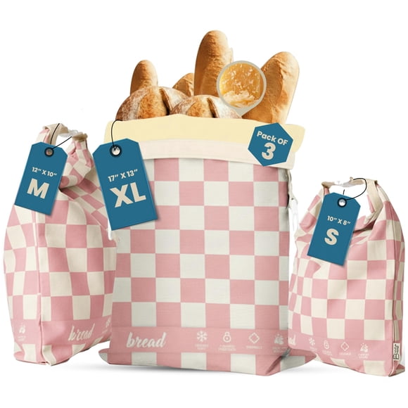 Bolsas para pan Buzzy Bags de algodón orgánico y cera de abeja, 3 unidades