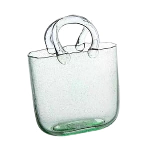 Magideal - Jarrón De Cristal Nórdico Maceta Centro De Mesa Arreglo Floral Terrario Florero Hidropónico Forma De Bolso Para Entrada De Oficina Mantel Decoración Verde