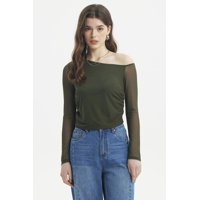 Fashionspark - Polera Mujer Asimétrica Verde