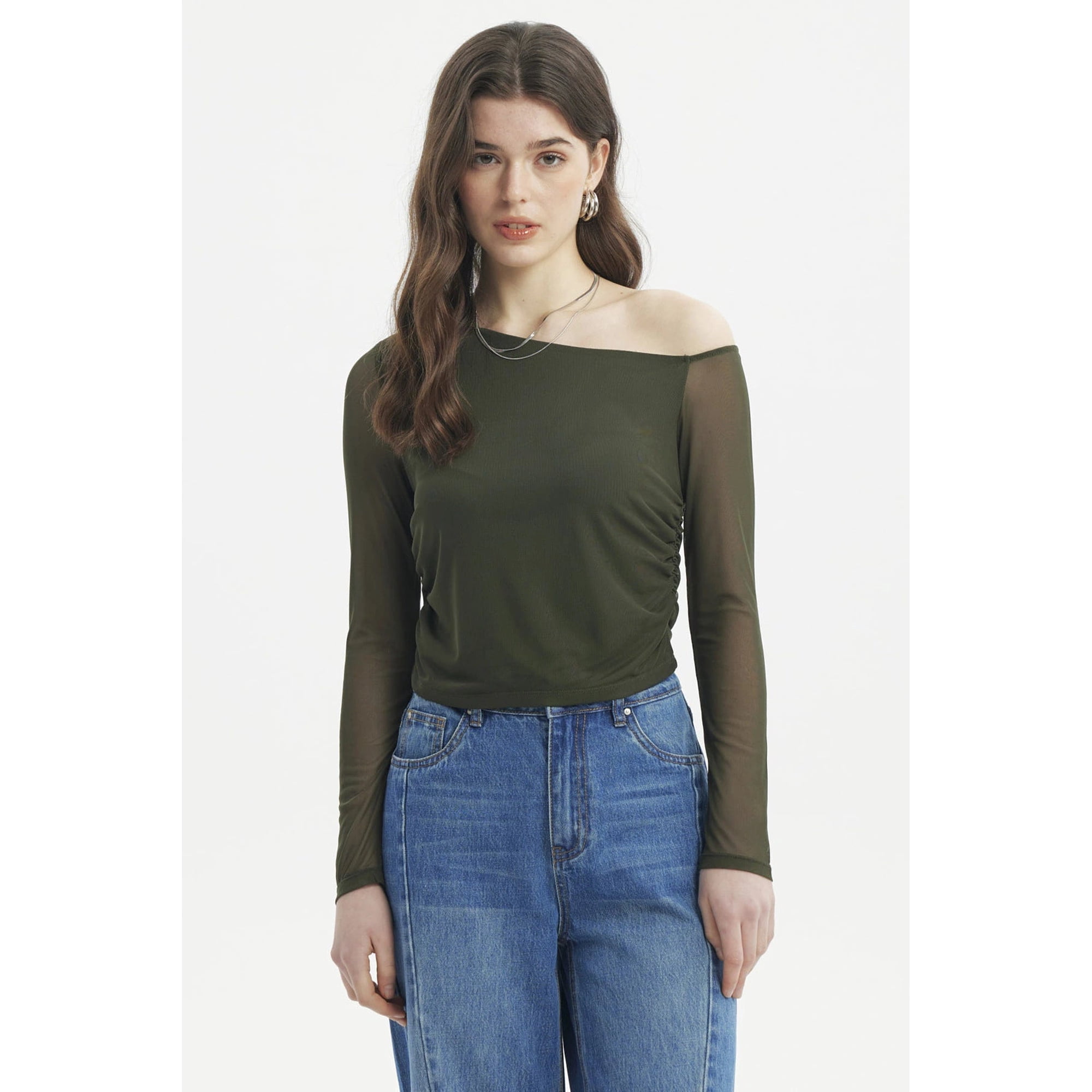 Fashionspark - Polera Mujer Asimétrica Verde