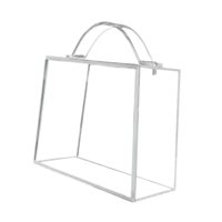 Magideal - Caja De Flores Tote Transparente Acrílico Portátil Elegante Caja De Flores Eternas Caja De Almacenamiento Con Tapa Para El Día De San Valentín Día De 19X15X16Cm