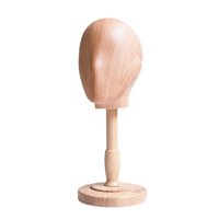 Magideal - Soporte De Cabeza De Peluca De Madera, Soporte De Cabeza De Maniquí Para Sombreros, Gorras, Soporte De Exhibición De Cabeza De Maniquí, Soporte De Exh