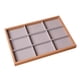 thumbnail image 1 of Bandeja Organizadora De Joyas De Madera Práctica Para Anillos, Hogar, Dormitorio, Cajón, Pulsera, 9 Rejillas, Marrón Claro, 1 of 3