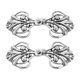 thumbnail image 1 of Broche de Capa 2 Pares Coser en Ganchos y Ojos Broches de Capa Vintage (Plata), 1 of 7