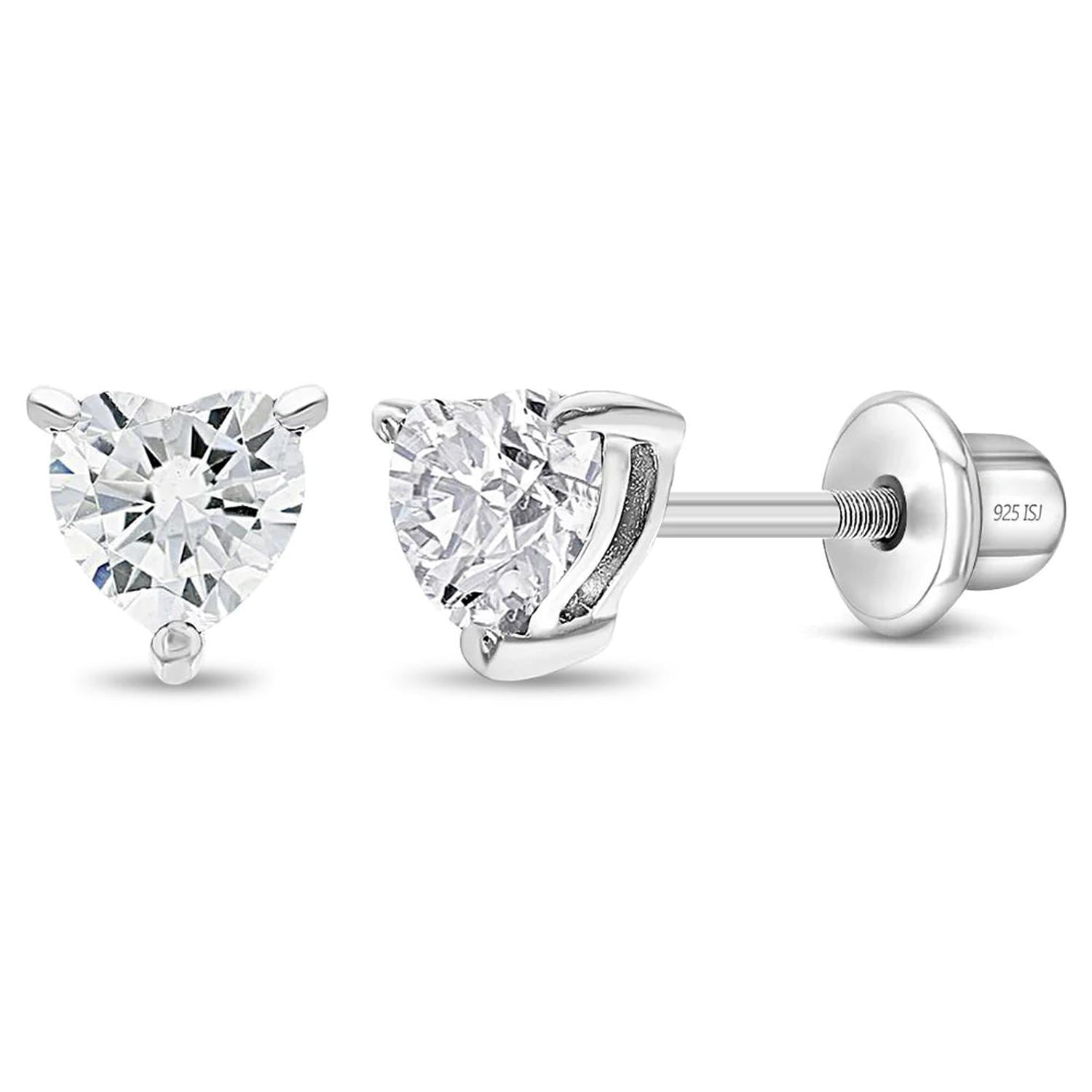 Bendito Amor - Aros De Corazón En Plata 925 Con Circón – Joya Fina Certificada Plateado