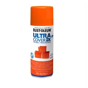 Rust-Oleum - Pintura En Spray Ultra Cover 2X Multiuso Naranja Brillante 340 G