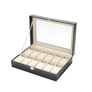 Genérico - Organizador Caja 12 Relojes Exhibidor Elegante Joyas