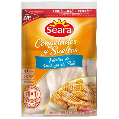 Pollo Filetitos De Pechuga Congelada 800 G Seara
