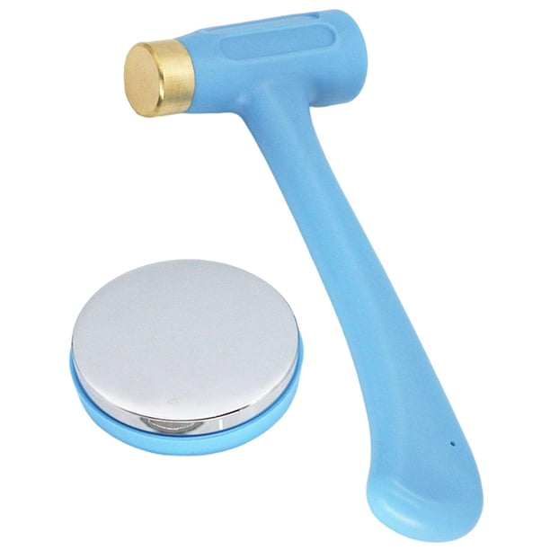 Juego De Martillo De Estampado De Metal Y Bloque De Acero Herramienta De Cuero Para Cabeza De Latón Artesanal
