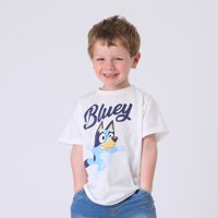 Polera Manga Corta Niño Blanco Jumping Bluey