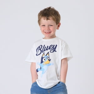 Polera Manga Corta Niño Blanco Jumping Bluey