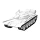thumbnail image 5 of Modelo De Tanque De Metal, Aleación Fundida A Presión, Escala 1:48, Ensamblable Para Decoraciones De Regalos, Blanco, 5 of 5