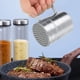 thumbnail image 5 of Salero y pimentero con asa, salero de acero inoxidable para cocina, recipiente para condimentos, dispensador de especias con orificios en la tapa para sal, pimienta, canela, azúcar glas y barbacoa., 5 of 5