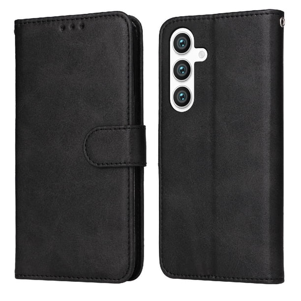 Funda Billetera para Samsung Galaxy S25 con Porta Tarjetas y Soporte Ajustable Negro