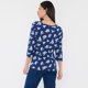 thumbnail image 2 of Polera Mujer Manga 3/4 Focal Print Navy Corona, 2 of 5
