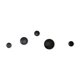 thumbnail image 1 of Juego de 5 botones de pared Coat Hanger Mod Made MM-CH-029, color negro, 1 of 2