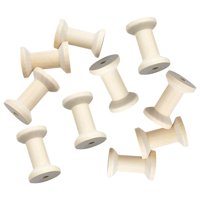 Bothyi - 10X Carretes De Hilo Carretes De Madera Para Manualidades Para Manualidades De Bricolaje Suministros De Costura Madera Clara