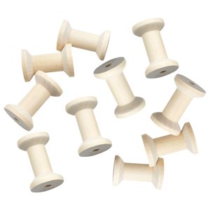Bothyi - 10X Carretes De Hilo Carretes De Madera Para Manualidades Para Manualidades De Bricolaje Suministros De Costura Madera Clara