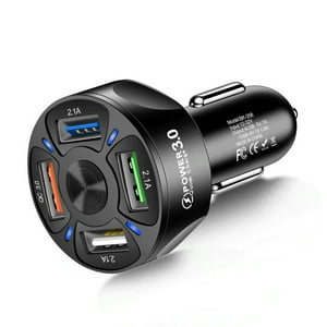 Eon - Cargador Auto Cuadruple 4 Usb 12V-24V Carga Rápida 3.0 A