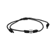 thumbnail image 2 of Pulsera Ajustable Negra Con Mostacilla De Plata, 2 of 3