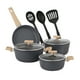 thumbnail image 1 of Juego de Ollas Cocina 10 Piezas Granito Negro antiadherente BFresh, 1 of 5
