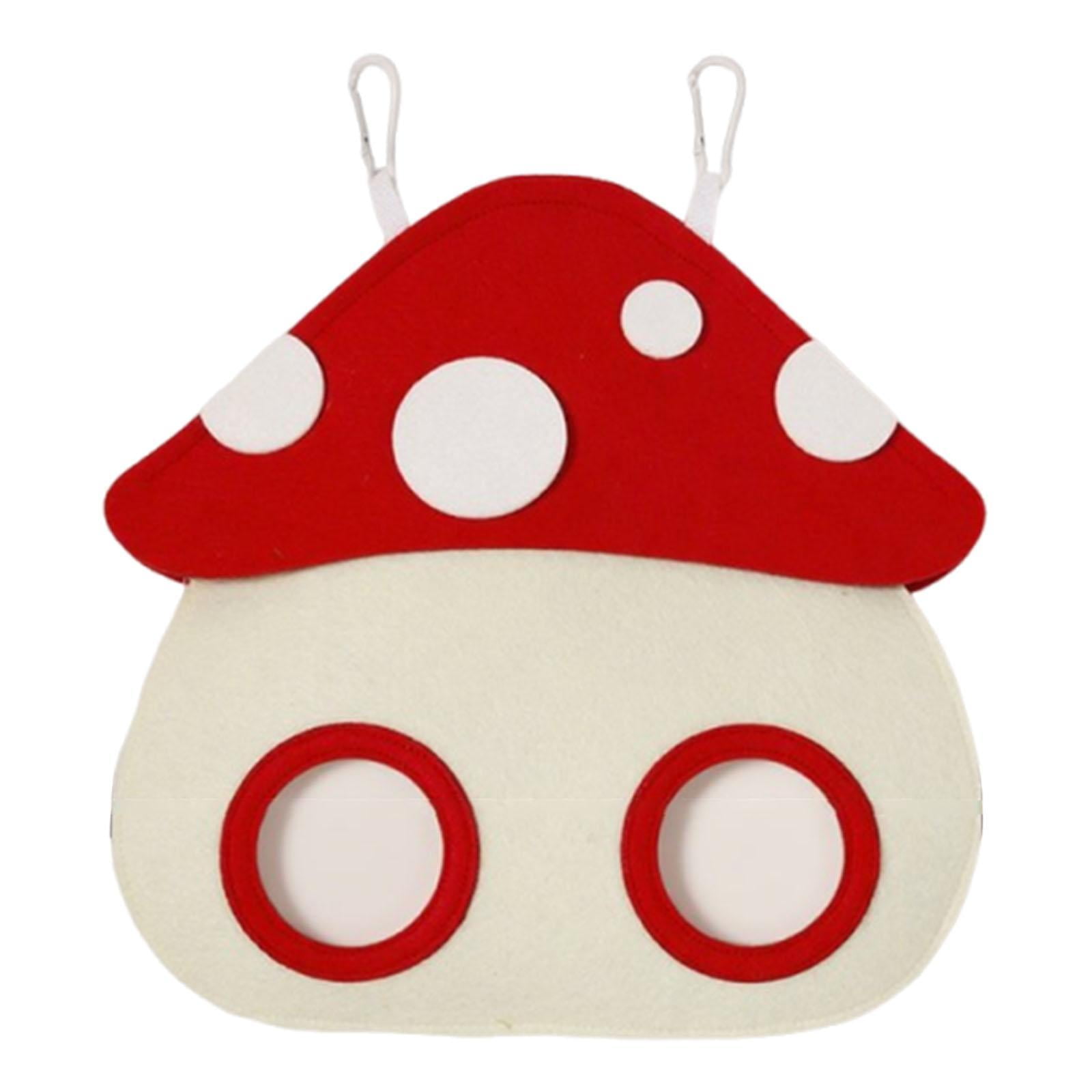 Bolsa De Heno Para Conejos, Dispensador De Comida Para Cobayas, Mascotas Pequeñas, Ardillas Y Setas Rojas.