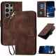 thumbnail image 1 of Funda Flip Premium Fibra de Carbono para Samsung Galaxy S23 Ultra con Soporte y Cierre Marrón, 1 of 6