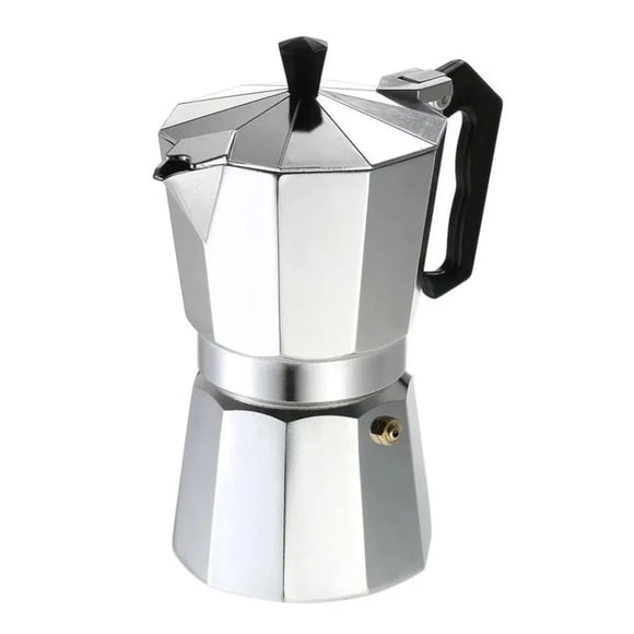 Cafetera Italiana 9 Tazas Cafetera Portatil Color Gris