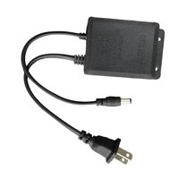 Magideal - 12V 2A Adaptador De Ca Cargador Enchufe De Pared Adaptador De Corriente Portátil Transformador Cable De Alimentación Para Luces De Tira Led Interrupto Negro