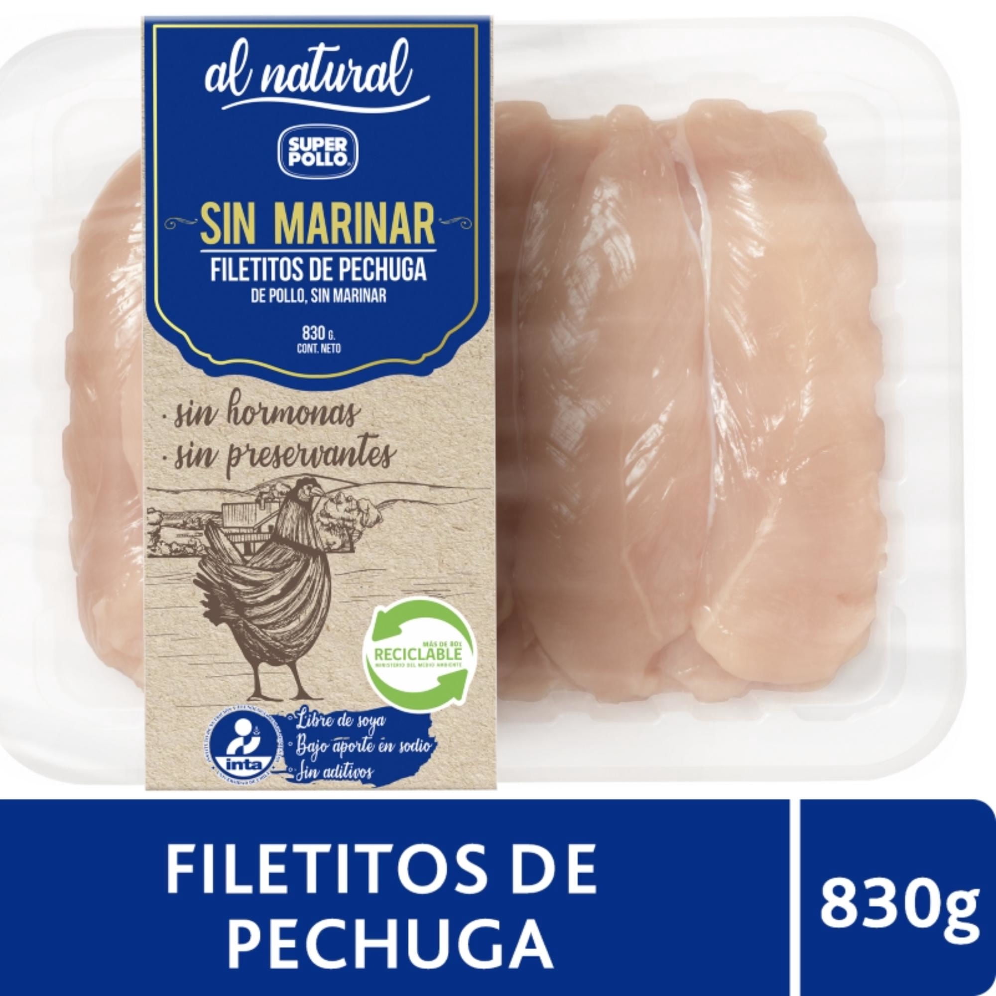 Pollo Filetito Sin Marninar Envasado 830 g Super Pollo
