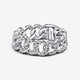 thumbnail image 1 of Anillo Pandora Pavé Cadena Cubana Plata 8.5, 1 of 5