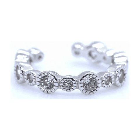 Lidia Tu Moda - Aro Earcuff Con Circones Plata 925
