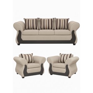 Ruzam Mobel - Juego De Living 3-1-1 Tokio Beige Lino