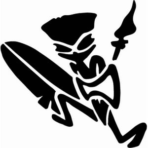 Rienda Libre - Sticker Tiki Surfer Beach Hawaii Lifestyle Auto Camioneta