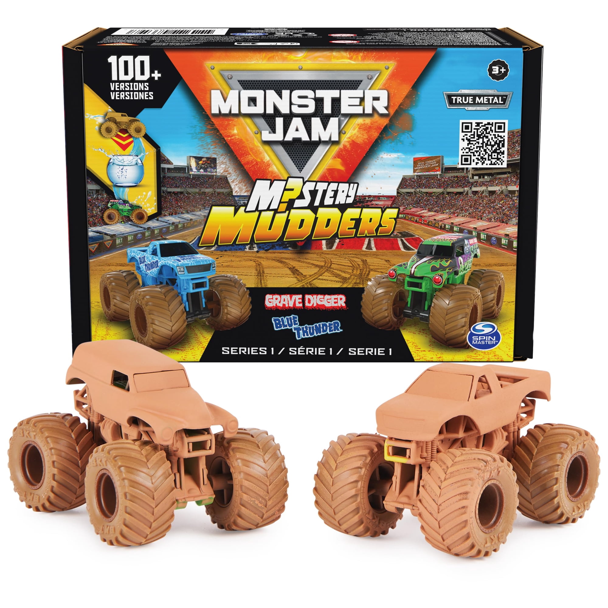 Camiones Toy Monster Jam Mystery Mudders, Paquete De 2 Unidades, Escala 1:64