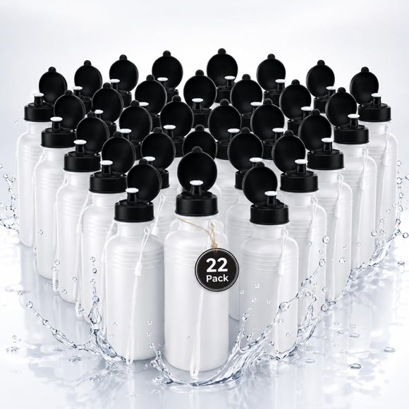 Botella 4E's Novelty 532 ml, pack de 22, blanca, sin BPA