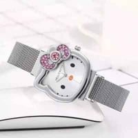 Celcomp - Reloj De Pulsera Hello Kitty Metalico Plateado