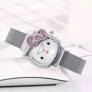 Celcomp - Reloj De Pulsera Hello Kitty Metalico Plateado