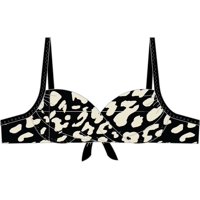 Samia - Bikini Estilo Sostén Torcido Copa C Estampado Negro 44