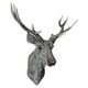 thumbnail image 4 of 3D Deer Head Cornamentas Arte De La Pared Estatua Pegatinas Decoración Del Hogar Gris, 4 of 5