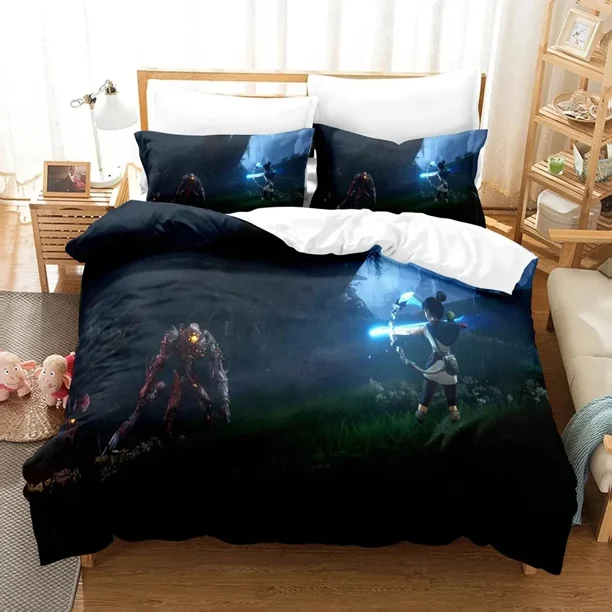 Anime Game Bridge Spirits Kena Bedding Set Duvet Cover Bed Set Quilt Cover Pillowcase Comforter Boys Adult Bed Sheets